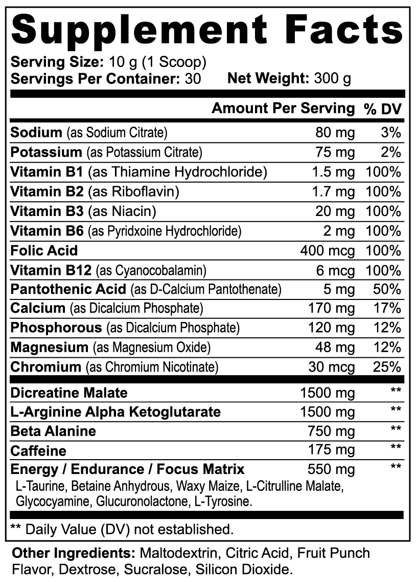 Alpha Surge Pre-Workout Igniter (Fruit Punch)